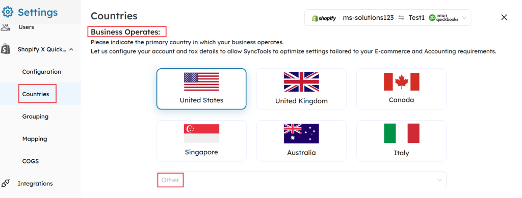 Choosing your Country of Operations